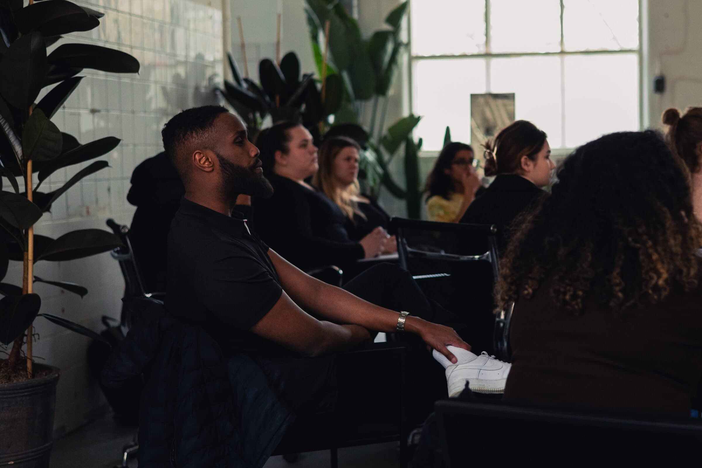 Workshop at Changers Hub — community members engaged during a session